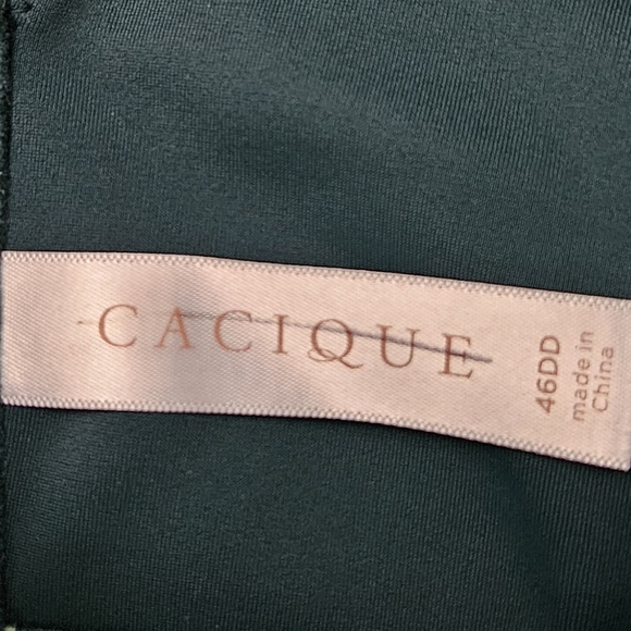 Lane Bryant Cacique Green Floral Lightly Luned Full Coverage Bra 46DD - Picture 6 of 6